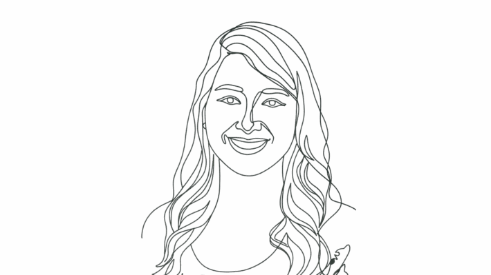 Julie's line art avatar